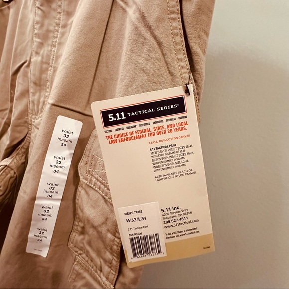 511 Tactical Series Men’s 32x34 Cargo Canvas Recreation Multi Pocket Pants NWT - Picture 4 of 16